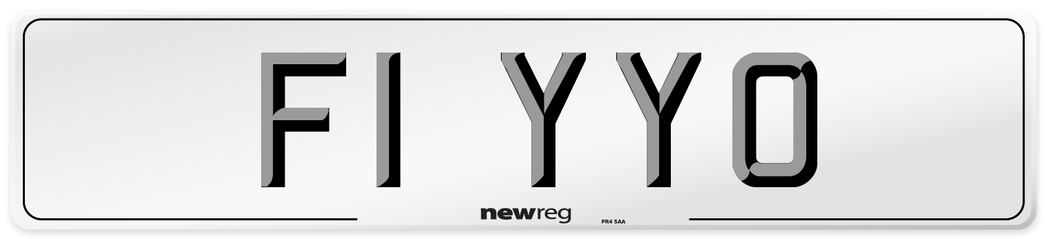 F1 YYO Number Plate from New Reg